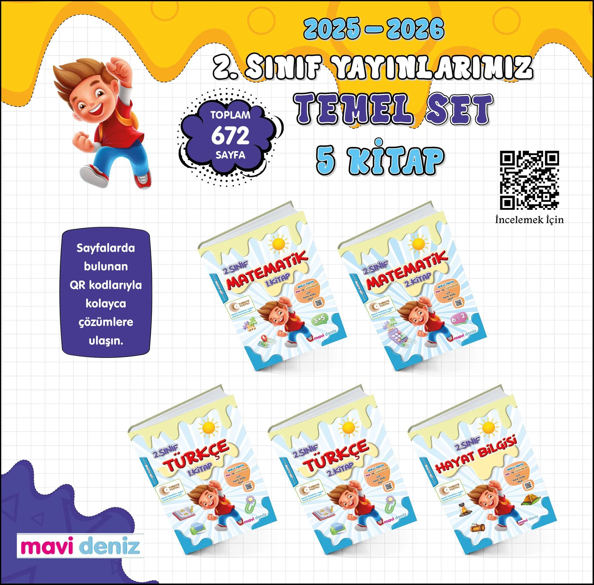 Mavi Deniz Yayıncılık 2. Sınıf Set Temel Set - 5 Kitap